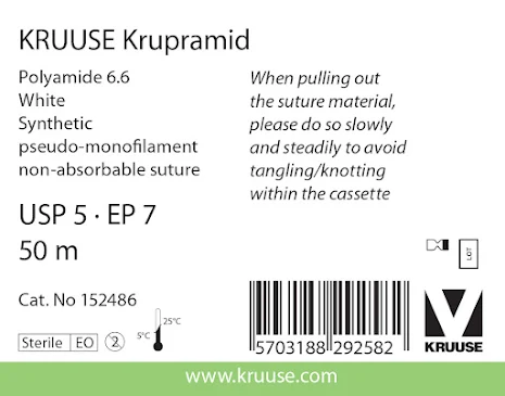 KRUUSE Krupramid, USP 5, vit, 50 meter