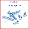 200 Con Vít Tự Tạo Ren M4, M5, M6 Bake Đầu Cầu Mạ Kẽm Trắng Xanh Và Vít Tự Ren Đầu Hoa Thị M6X10, M6X16