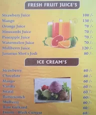 Cream Corner menu 1