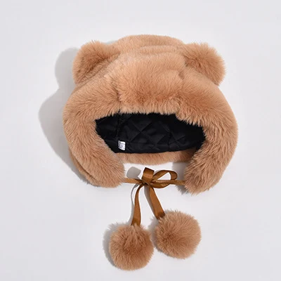 Protection auditive chaude coupe-vent en peluche pour cyclisme