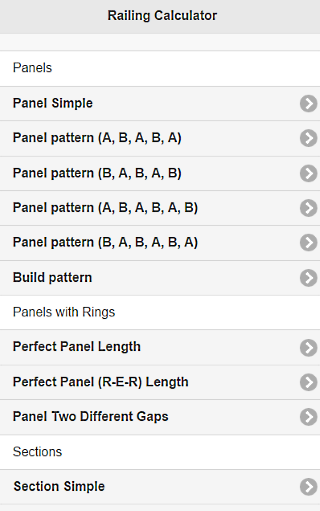 Railing Calculator