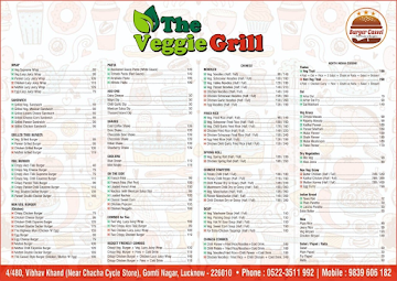 The Veggie Grill menu 