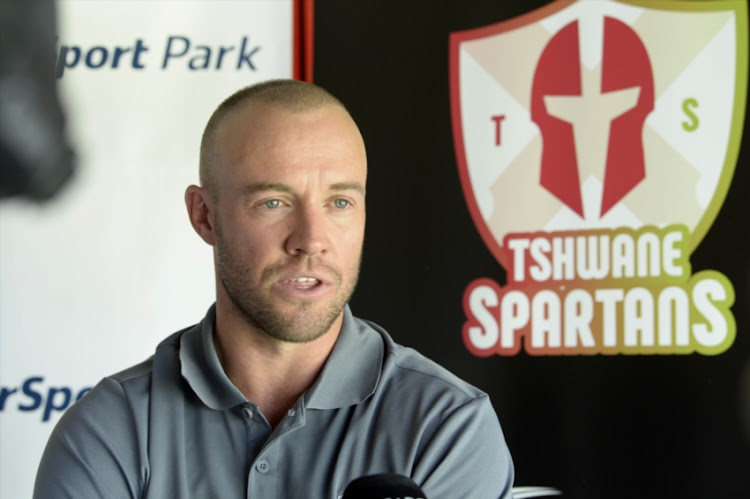 AB de Villiers during the Tshwane Spartans Media Launch at SuperSport Park on October 25, 2018 in Pretoria, South Africa.