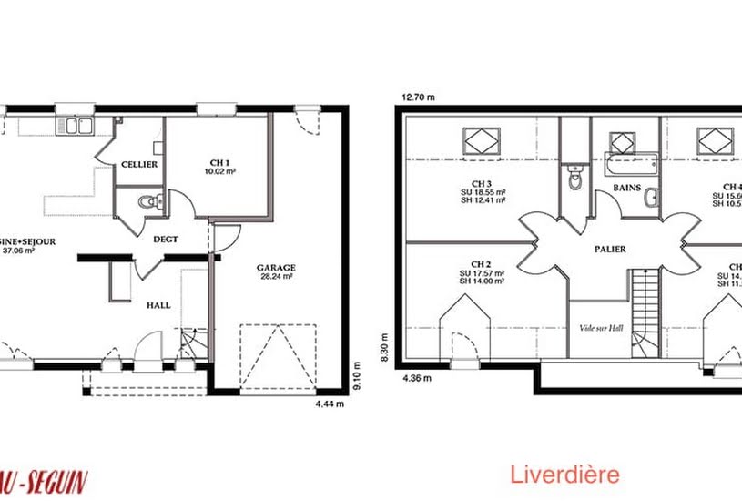  Vente Terrain + Maison - Terrain : 704m² - Maison : 98m² à Poulainville (80260) 