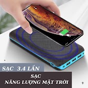 {Tặng Quà Hình 1}Sạc Dự Phòng, Sạc Năng Lượng Mặt Trời, Sạc Đa Năng Solar Power Bank , Tự Nạp Pin Khi Có Ánh Sáng