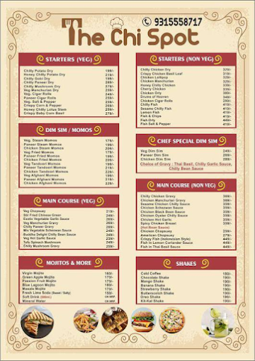 The Chi Spot menu 