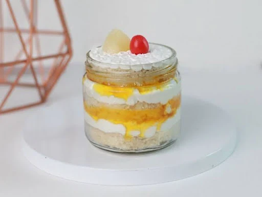 Eggless Pineapple Jar Cake