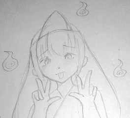 幽霊ちゃん描いた