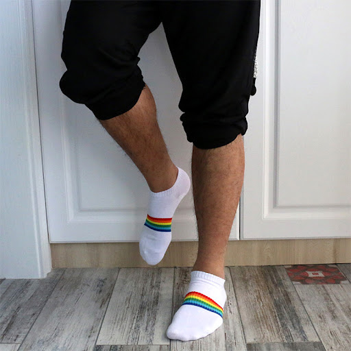 Title 5, Rainbow striped casual socks Soft and colorful ...