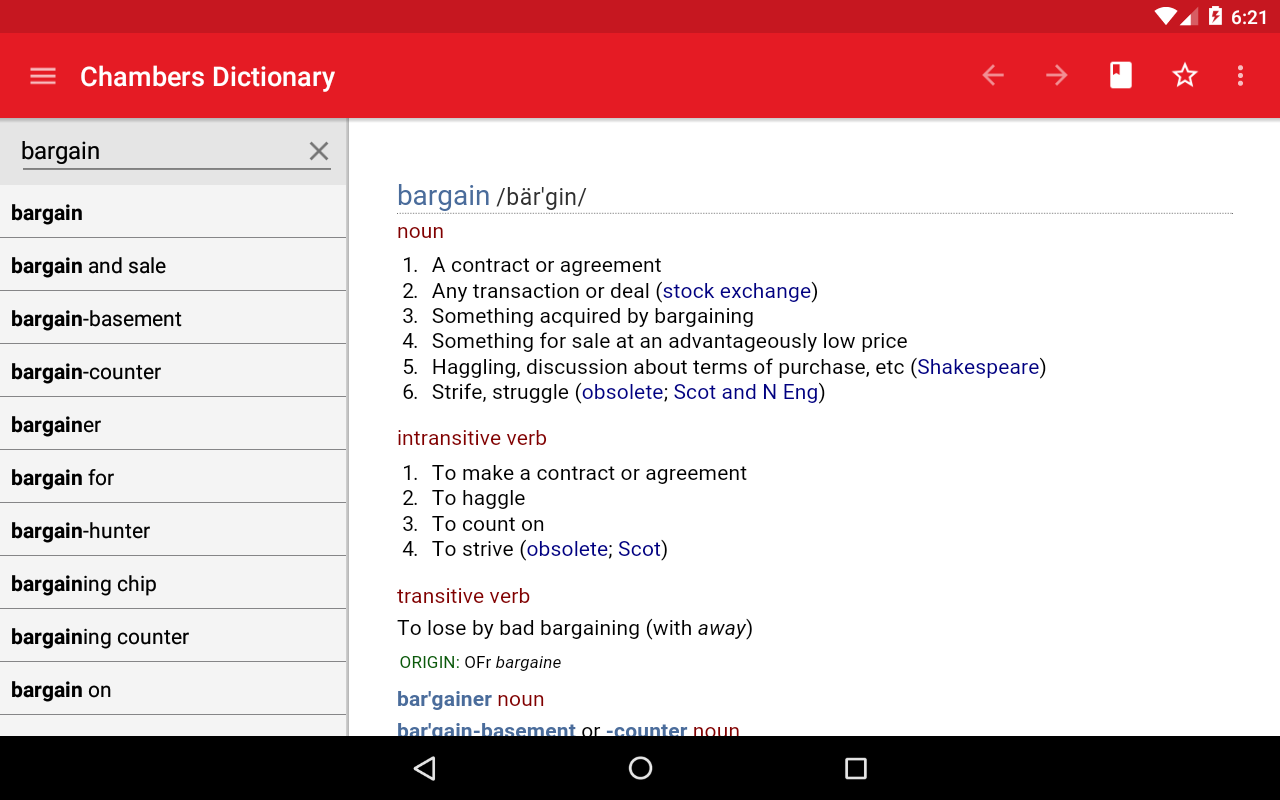 Chambers Dictionary Android Apps on Google Play