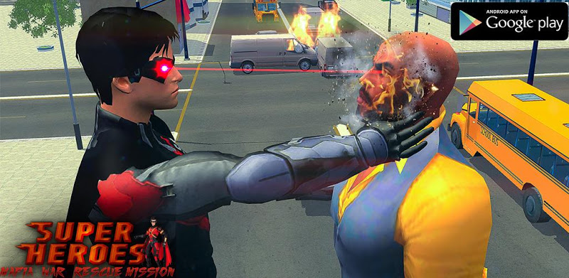 Superhero Games: Fighting Mafia War Rescue Mission