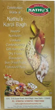 Nathu's Sweets menu 1