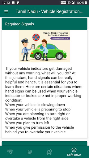 Tamil Nadu Vehicle Registration Details