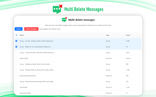 Multi delete messages