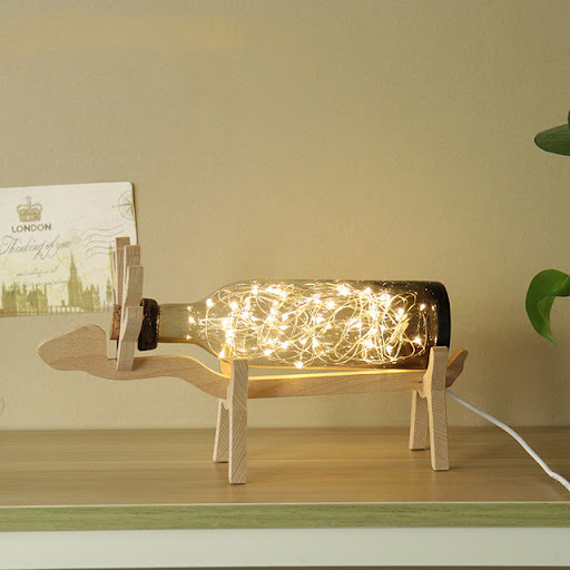 Title 5, Nordic Elk Fire Tree Silver Lantern Starry Sky ...