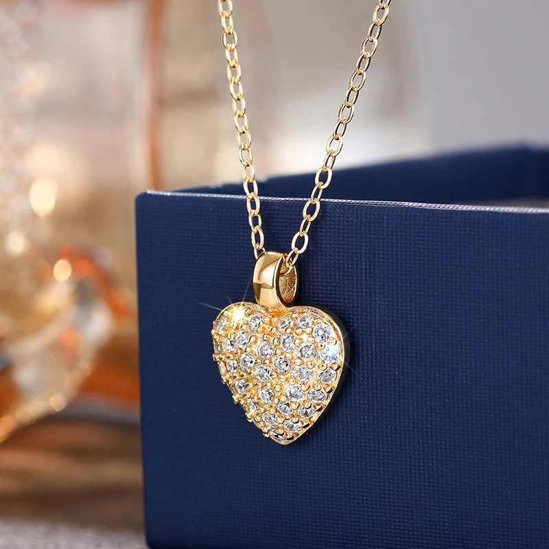 Title 3, Love Suit Perzik Hart Exquise Ketting voor Dame...