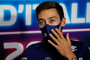 George Russell talks in the drivers' press conference during previews before the F1 Grand Prix of Italy at Autodromo di Monza on September 9, 2021 in Monza, Italy.