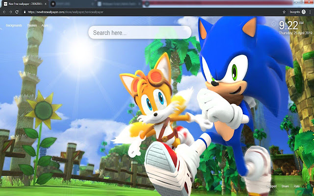 ソニックhdの壁紙新しいタブのテーマ