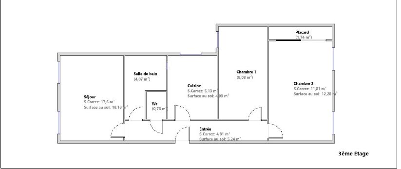 Vente appartement 3 pièces 55.28 m² à Marseille 3ème (13003), 100 000 €