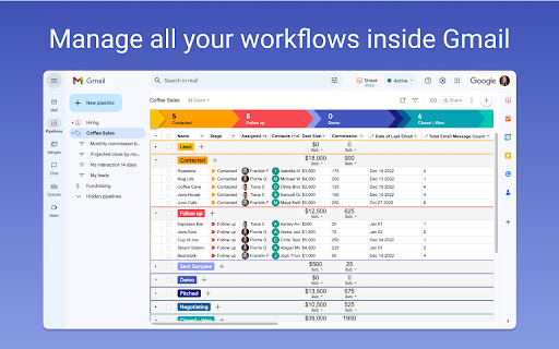 Streak CRM per Gmail