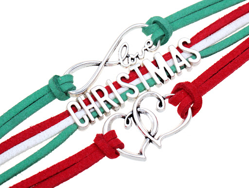 Title 6, Multi-layer Woven Letter Christmas Bracelet per...