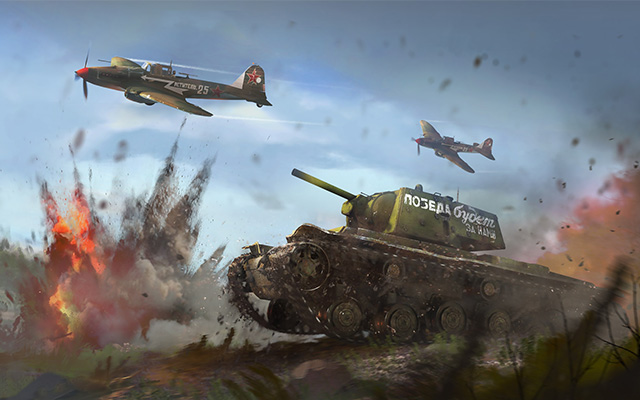 Tank battle in War Thunder