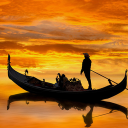 Boating on the river