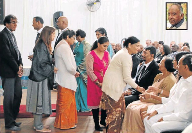 The funeral of anti-apartheid activist Dr Jayaseelan Moodliar, inset, was held at the Walmer Town Hall yesterday