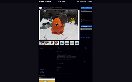 Thingiverse Dark Mode