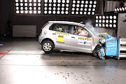 Volkswagen Polo VIVO during the crash test.