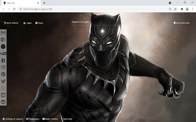 Black Panther Wallpaper New Tab