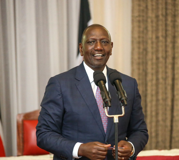 President William Ruto at a past event.