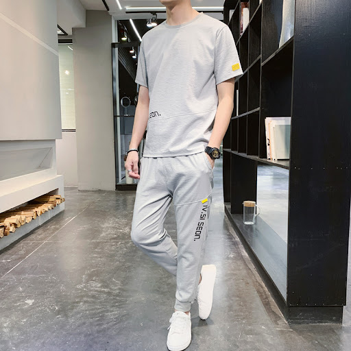 Title 8, Mens Ice Silk Clothes Sports Suit Two Piece Se...