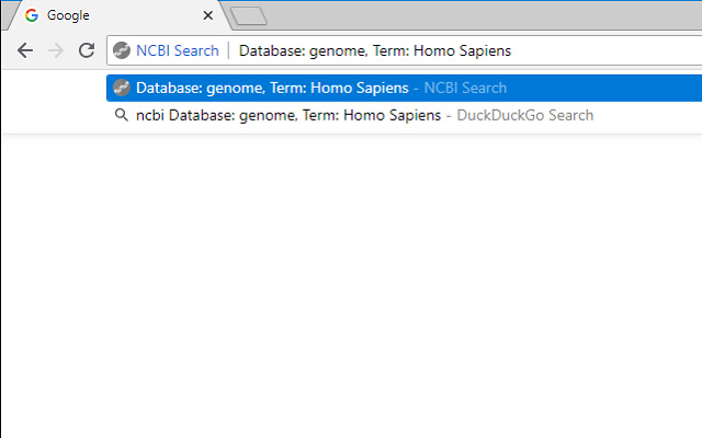 NCBI Search chrome extension