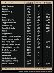 Waffle Hut menu 2