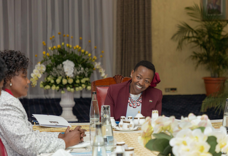 First Lady Mama Rachel Ruto during a meeting with members of the Butere Girls Alumni Association Council at State House, Nairobi on July 5,2023.
