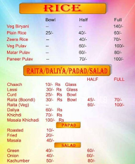 Richa's Rasoi menu 1