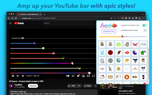 Sweezy Custom Progress Bar for Youtube™