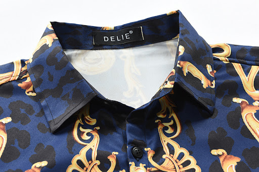 Title 3, Mens 3D Positioning Printed Casual Shirt
