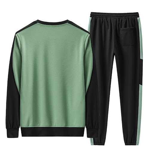 Title 4, Mens Casual Color Contrast Long-sleeved Trouse...