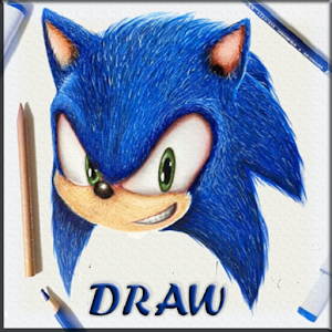 How to Draw Sonic  Icon