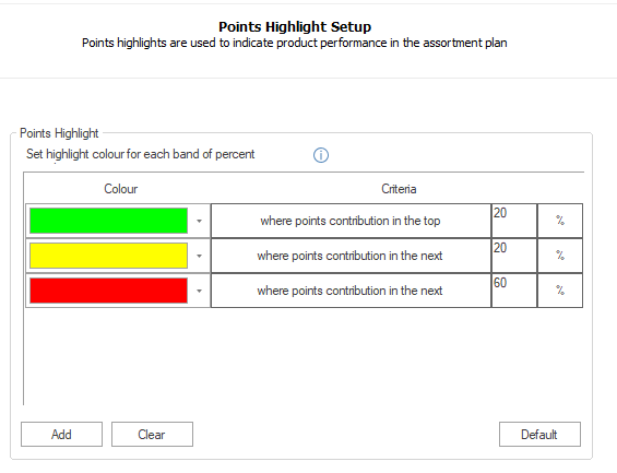 where is setting to set the range of ratings you want for your