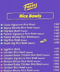 Faasos Signature Wraps & Rolls menu 1