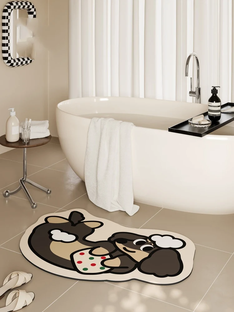 Title 2, Alfombras de baño retro para el hogar, absorben...