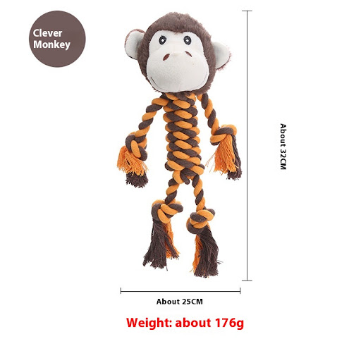 Title 9, Plush Dog Toy Animal Shape Bite-resistant Molar...