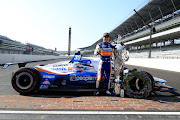 Takuma Sato, driver of the #30 Panasonic / PeopleReady Rahal Letterman Lanigan Racing Honda, poses for a photo after winning the 104th running of the Indianapolis 500 at Indianapolis Motor Speedway on August 23, 2020 in Indianapolis, Indiana.