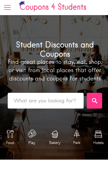 Coupons 4 Students Screen 3