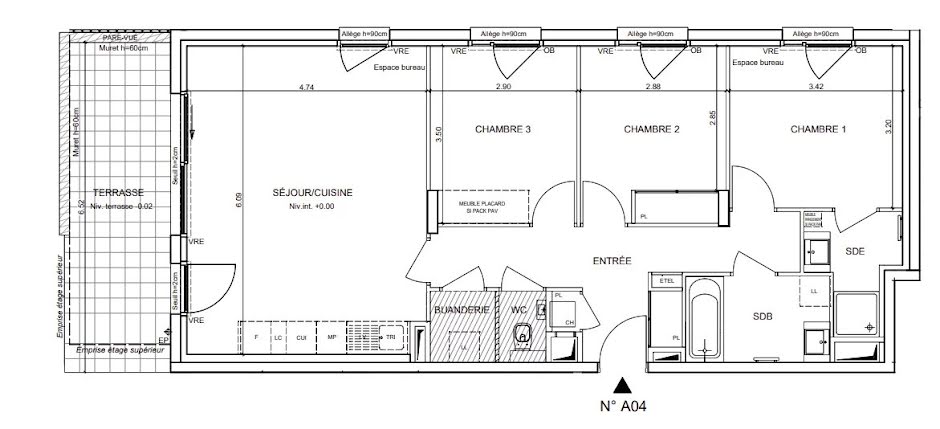 Vente appartement 4 pièces 82.44 m² à Bernin (38190), 440 000 €