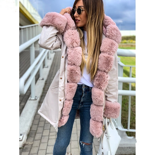 Title 3, Womens winter mid-length coat featuring a thic...