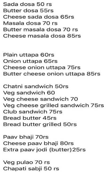 Sarkar Food's menu 